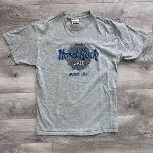 Hard Rock Cafe Gray Tee with Blue Accents